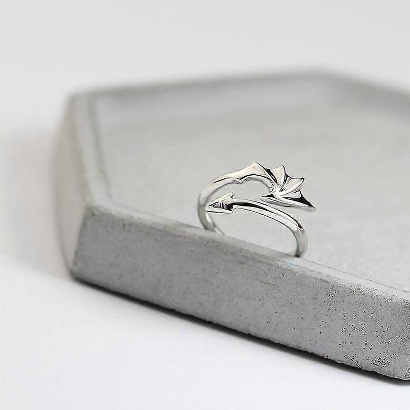 SACE GEMS The Ring of Evil Flowers and Demons Retro Ring Female Simple Personality Student Ring Jewelry.