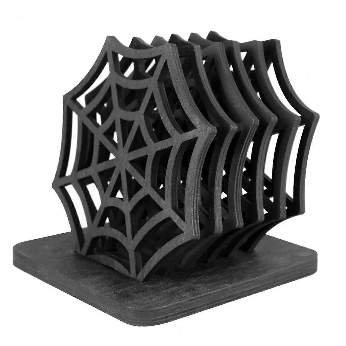 Spider Coaster Spooky Spider Web Coasters for Home Decoration Set