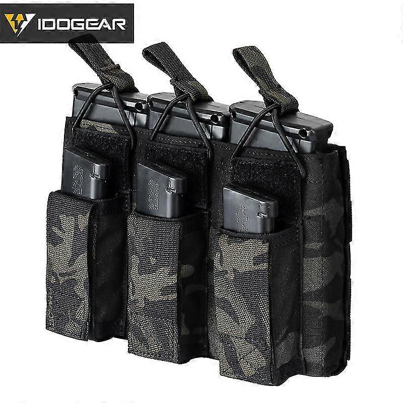 Tactical Magazine Pouch Mag Carrier Triple Open Top 556 Pistol Molle Mag Pouch 3545