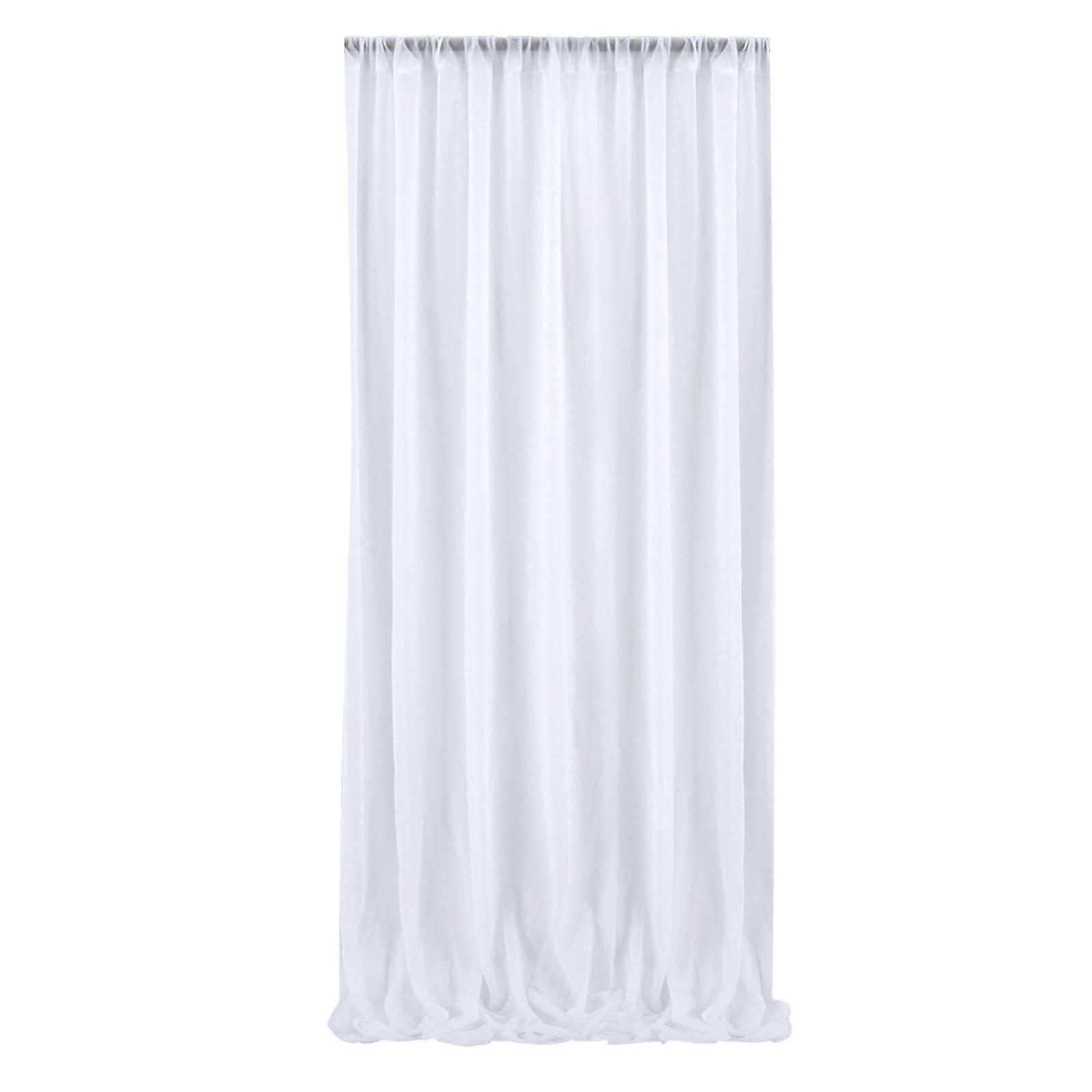 1.5x2.15M White Curtain Backdrop Panels Wrinkle Free for Party Window Home