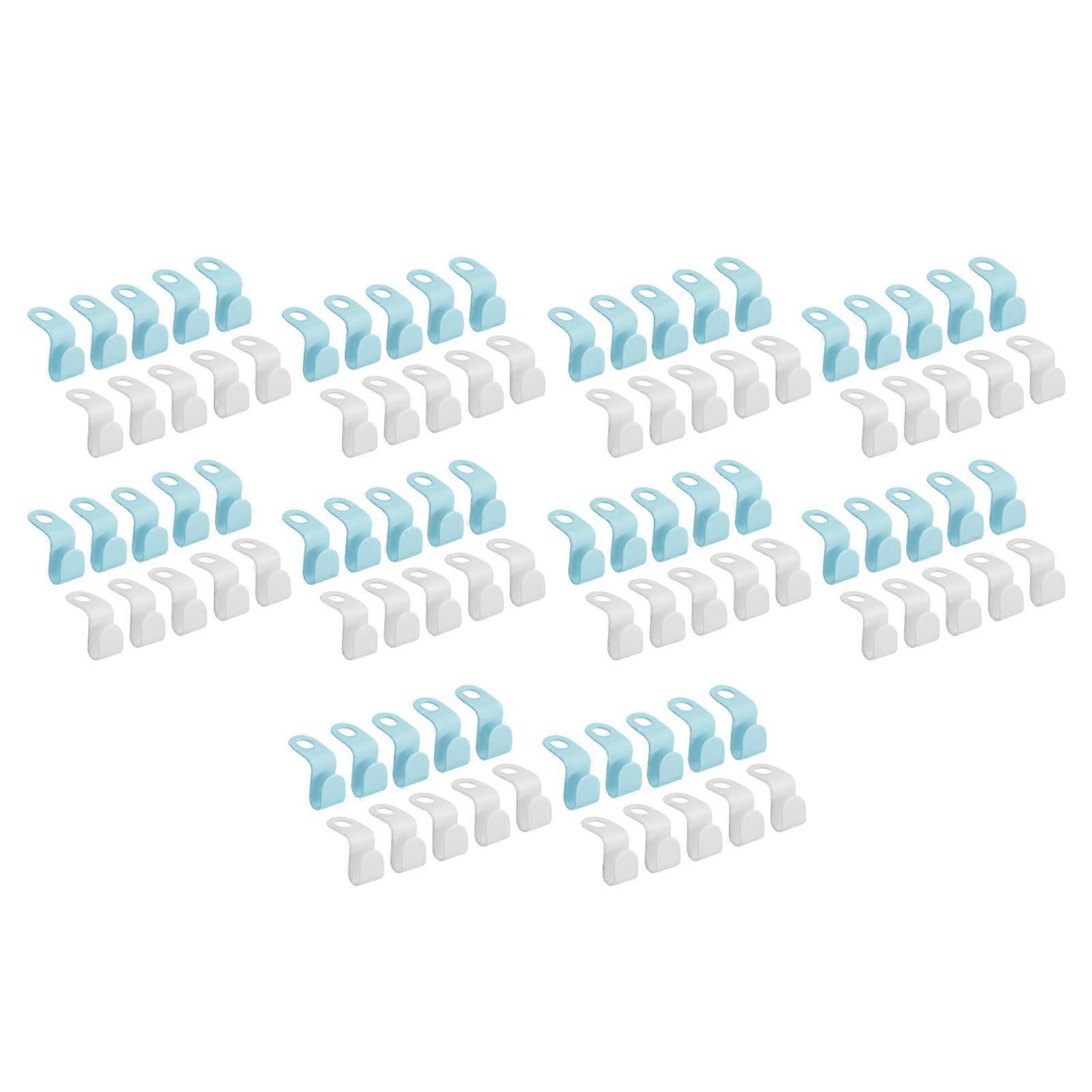 100 Pcs Clothes Hanger Connector Hooks Space Saving Closet Organizers Hanger for Clothes
