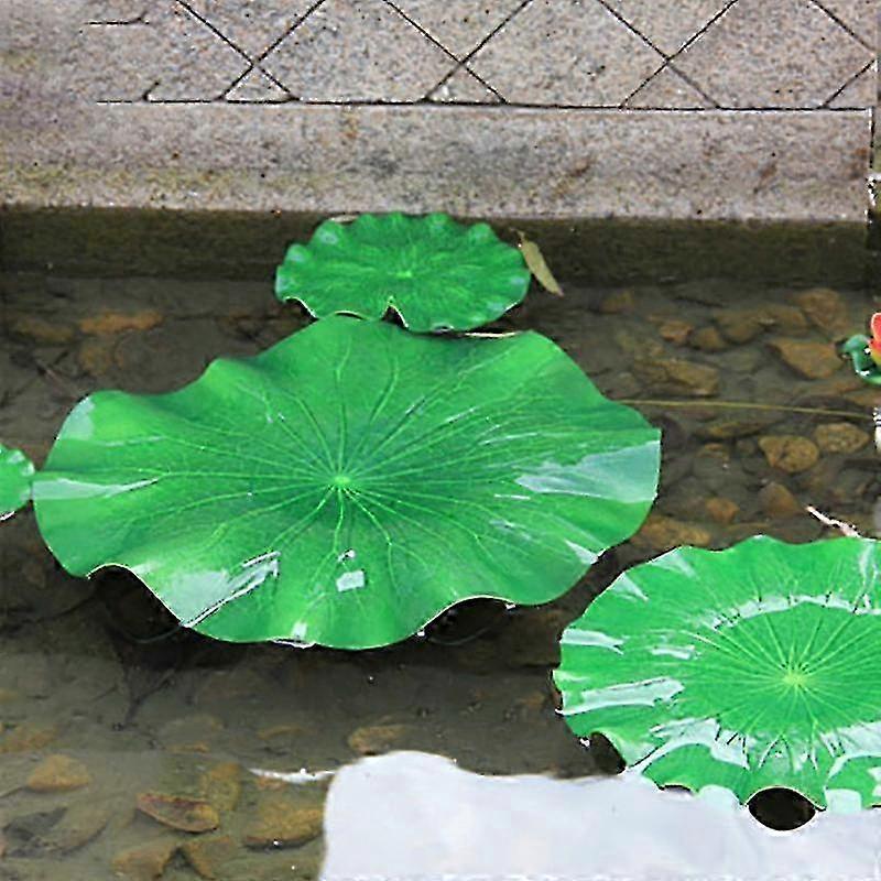 9-Pack 10cm Green Artificial Floating Foam Lotus Leaves & Water Lily Pads Ornaments