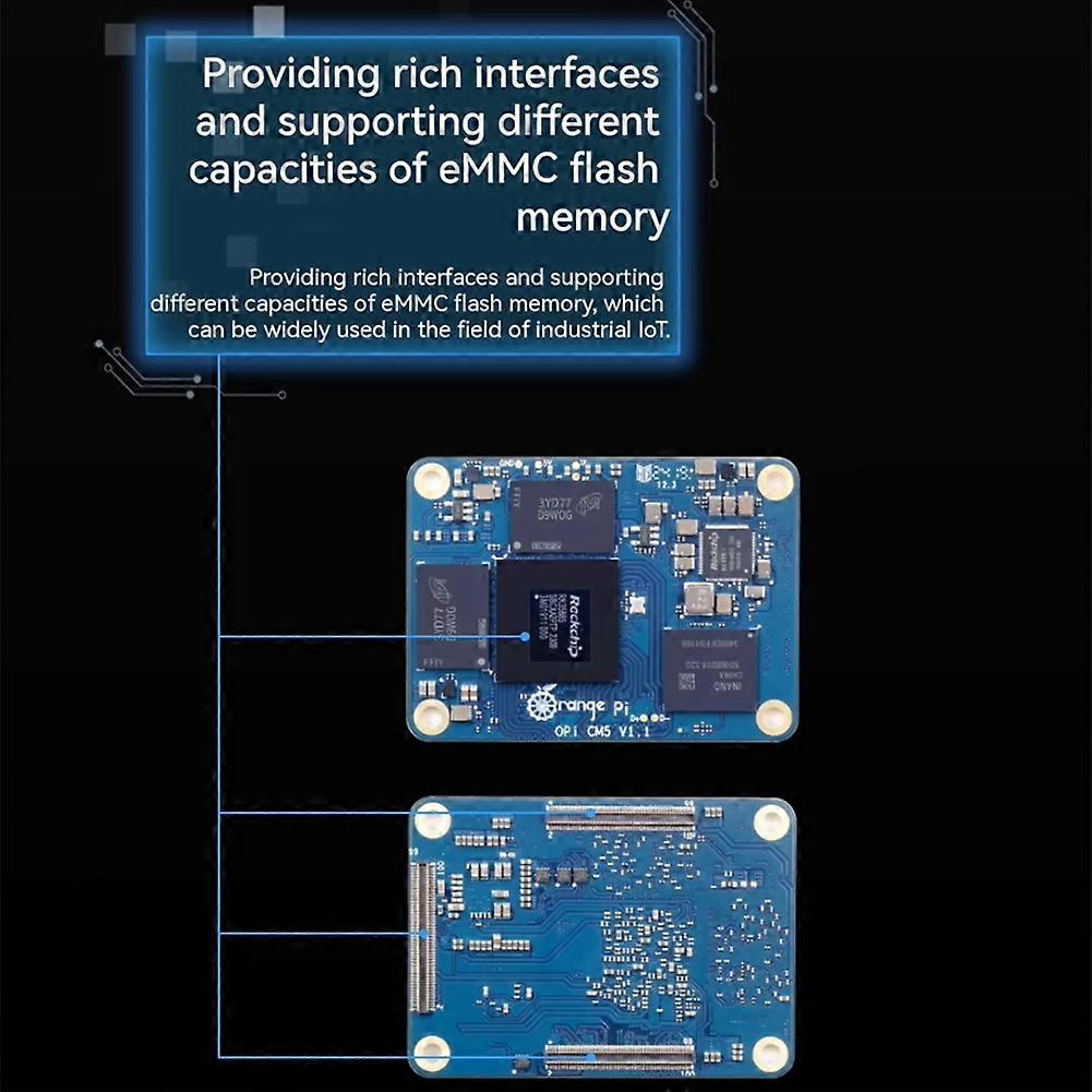 For Orange Pi CM5 8GB+32GB LPDDR4 Rockchip with Baseboard WIFI5-BT5 OPi CM5 Run Android Ubuntu Debia