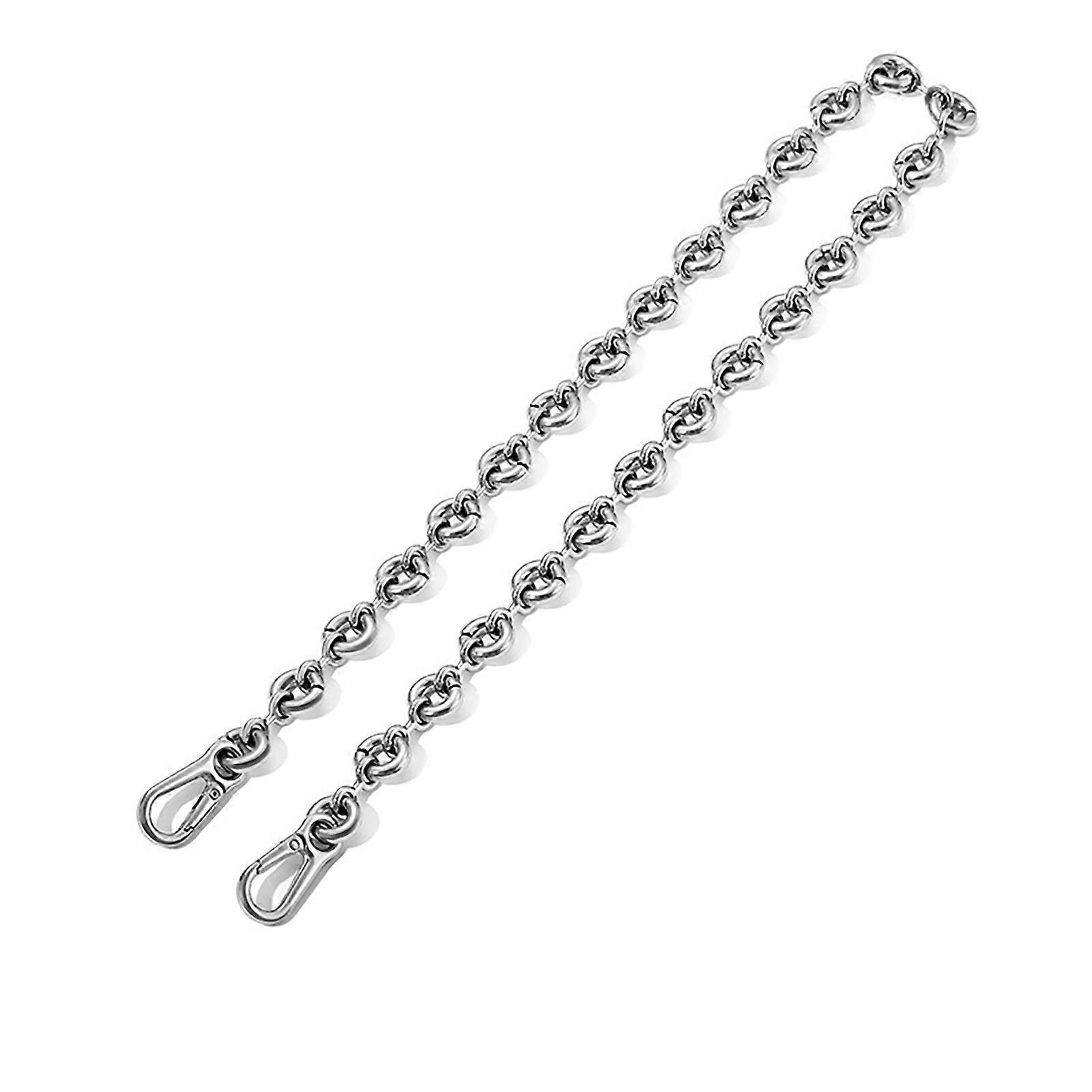 Practical Geometric Bag Chain Replacement Strap For Shoulder And Messenger Bags Enhancing Style And Personalization silver