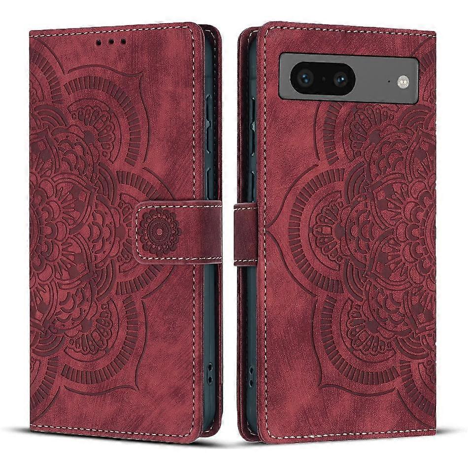 Mandala-präglat retro frostat läderfodral