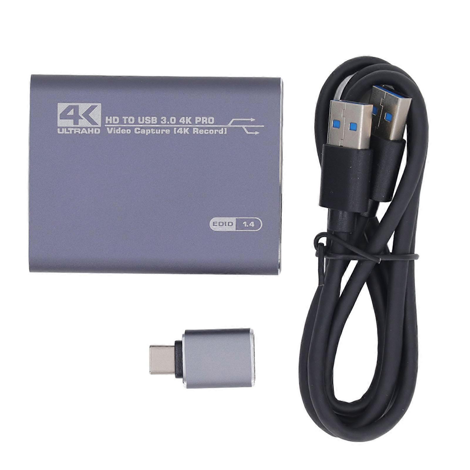 4K Video Capture Card Professional USB3.0 HD Multimedia Interface Sound Video Capture Card for Xbox for PS5 PC Digital SLR