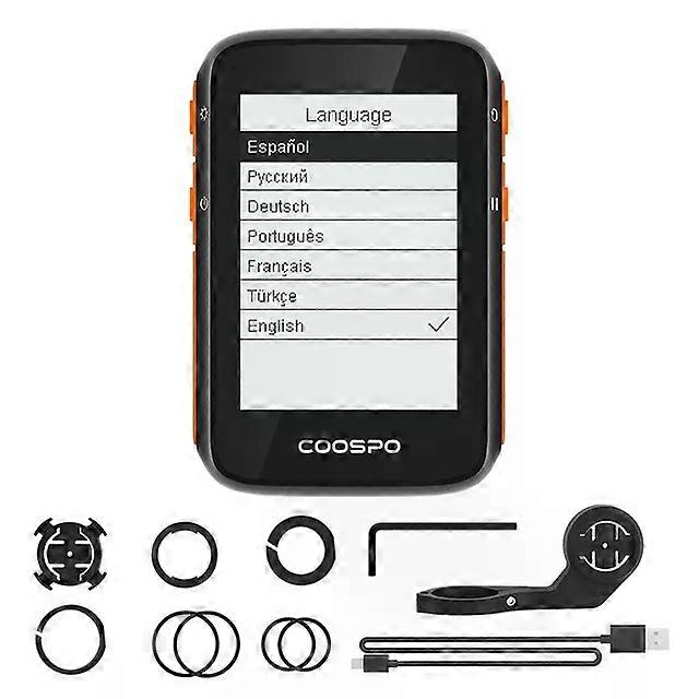2,4 tommers trådløs sykkelcomputer BC200 Cycle GPS Speedometer kilometerteller BLE5.0 ANT + APP Sync Sensor Vanntett med brakett