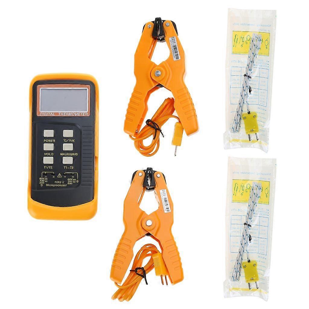 6802II Temperature Meter Double Channel Thermocouple Detector for Lab Factory