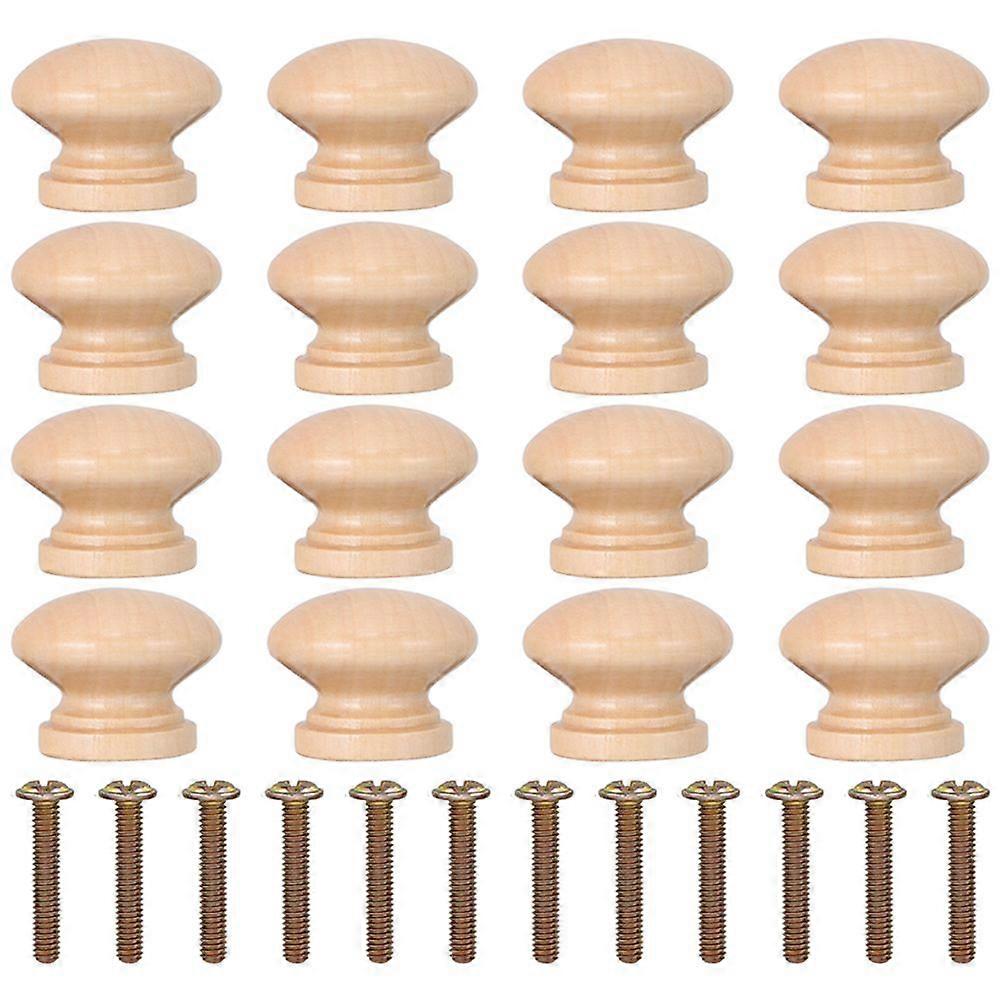 16pcs Kitchen Cabinet Knob Wooden Drawer Knobs Dressing Table Pulls Knob