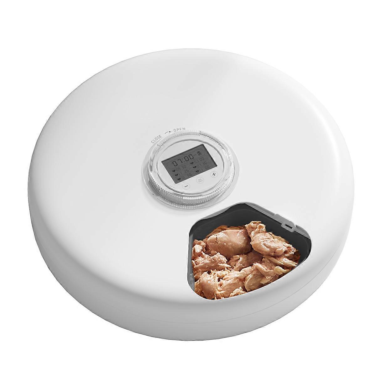 Automatischer Katzenfütter-Nassfutter: Kabelloser Hundefutterspender - Kühlcontainer für kleine Haustiere mit frischem Futter - Programmierbarer Timer AA-Batterie