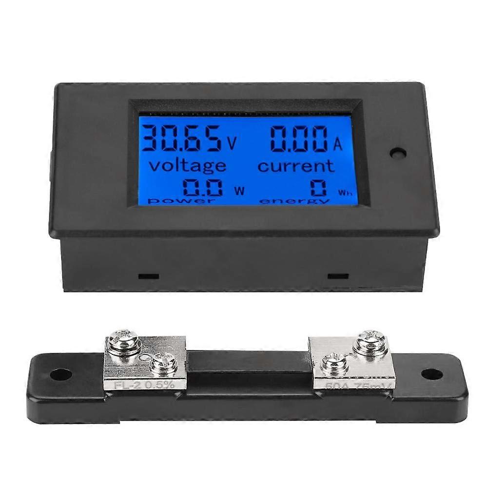PZEM-051DC Multifunction Battery Monitor Meter 6.5-100V LCD Solar Power Multimeter with 100A Built-in Shunt