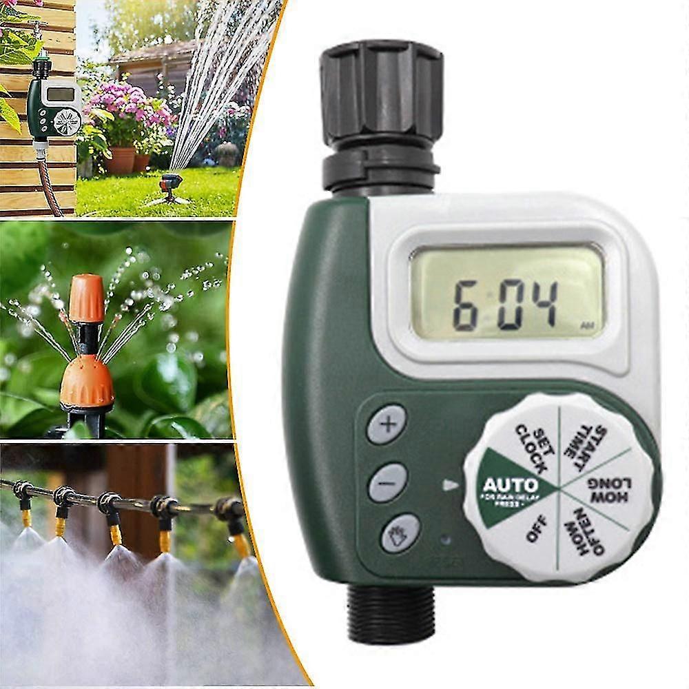 Digital Water Timer, Watering Clock Waterproof Lcd Display Digital Automatic Time-sav