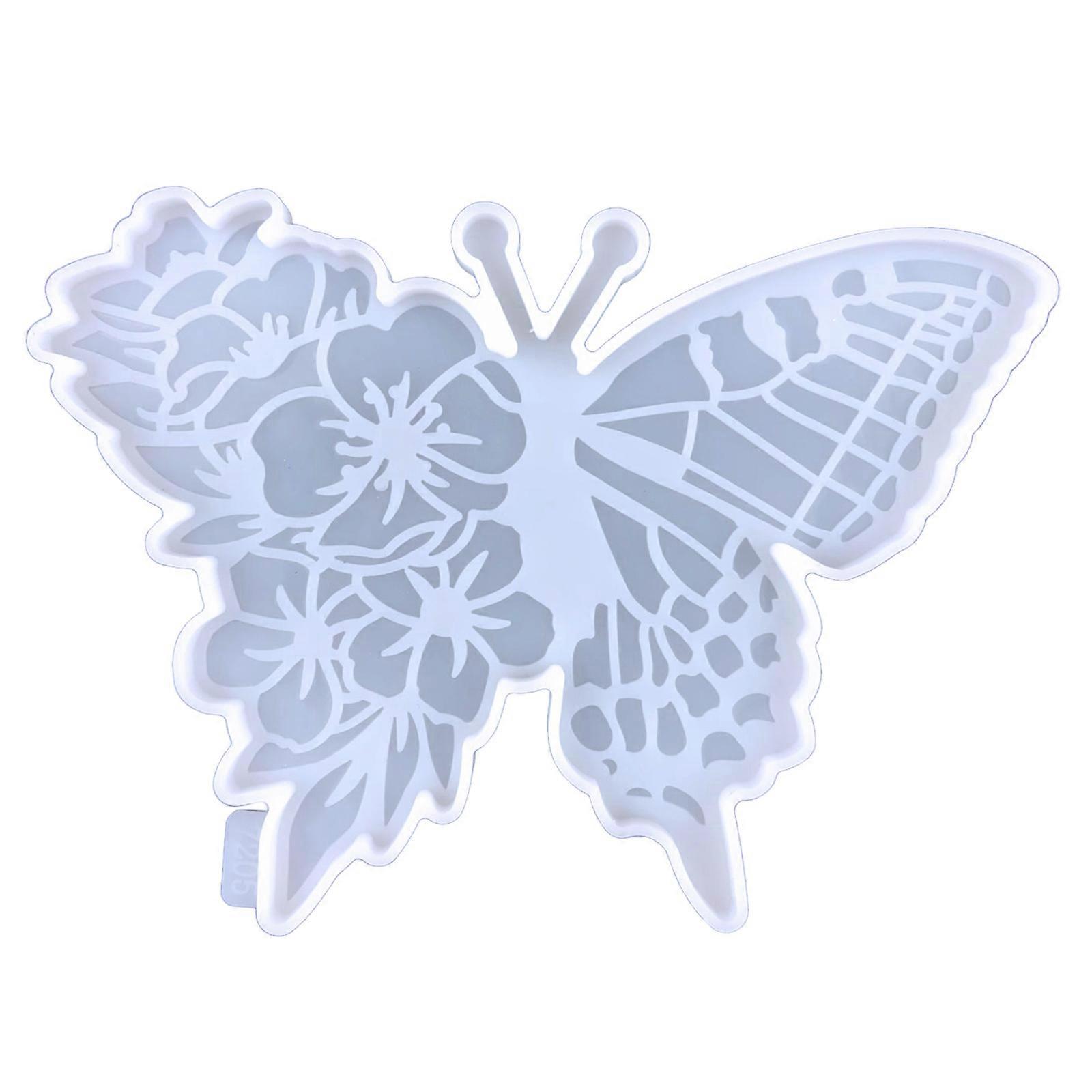 for Butterfly Coaster Epoxy Resin Silicone Mold Coaster Molds for DIY Resin Wine Glass Cup Mat Home Decor DIY Crafts Mak Clear