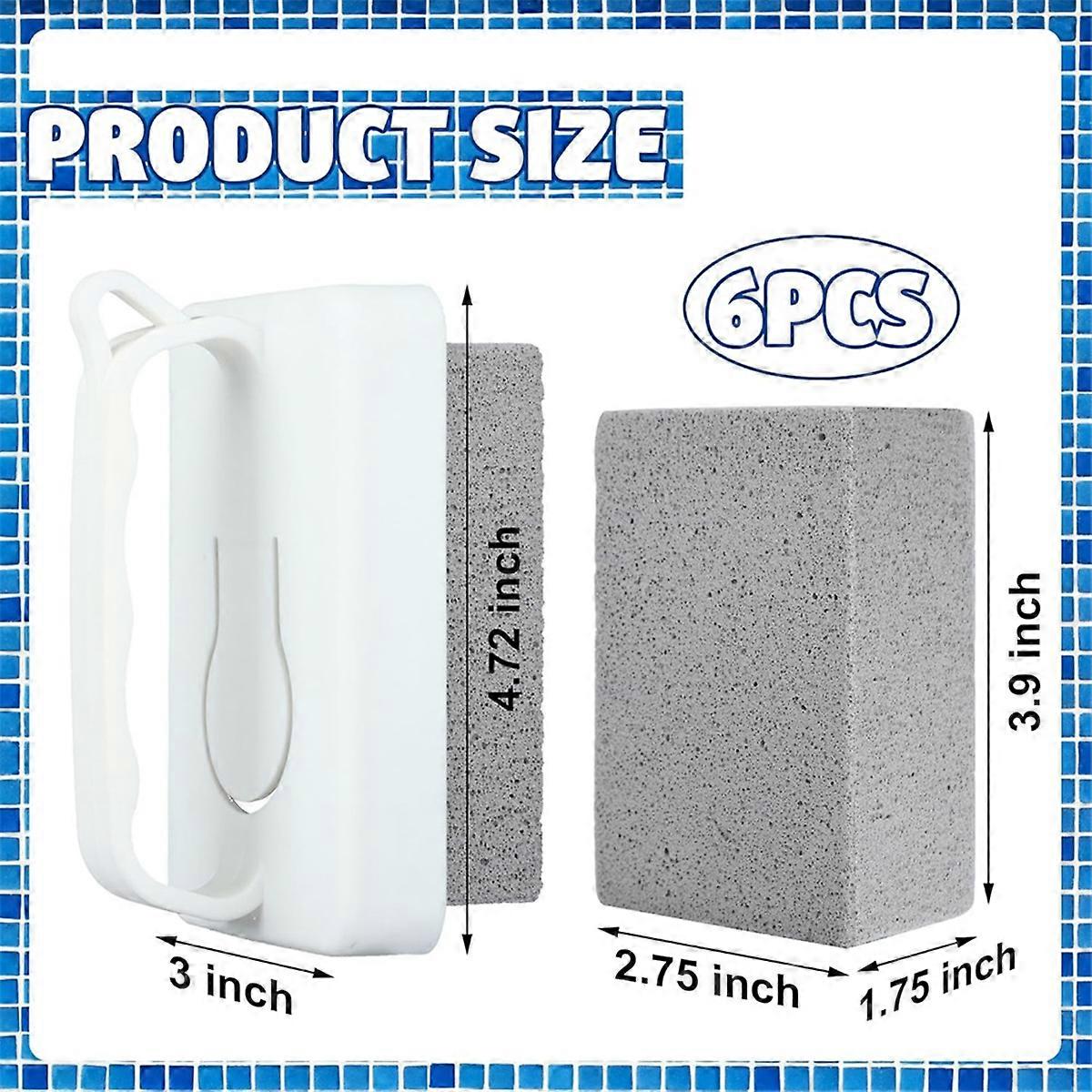 6 PCS Handheld Pool Bimssteine Pool Clean Block mit Griff