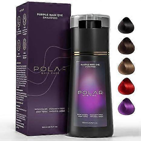 Šampon na barvení vlasů, Šampon na barvení vlasů Polar, Šampon na okamžité barvení vlasů Polar, Přírodní šampon na vlasy pro krytí šedých vlasů, Vhodné pro ženy a M