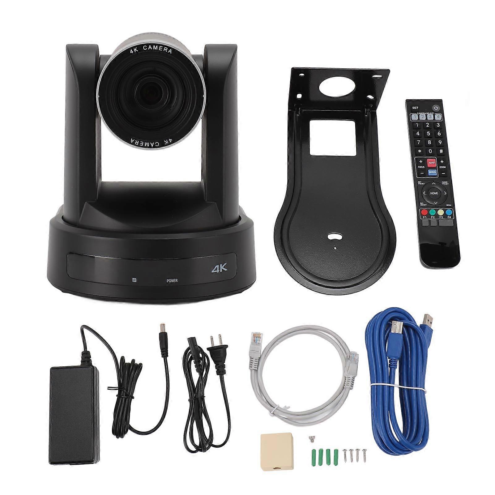4K UHD PTZ 20X Zoom Auto Focus Rotatable Lens Intelligent AI Tracking Video Conference Camera for Live Streaming