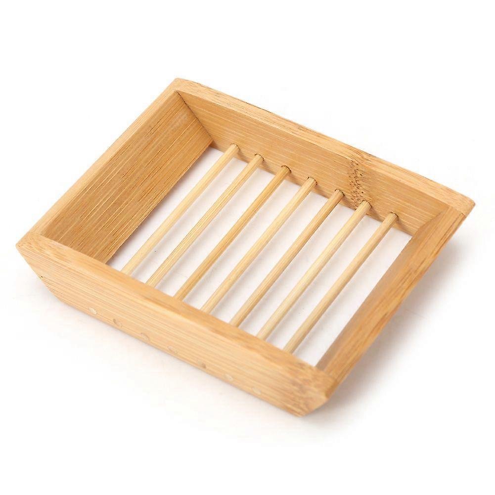 1Pc Creatieve Handgemaakte Bamboe Badkamer Toilet Douche Aftappende Zeephouder Afwasrek #2