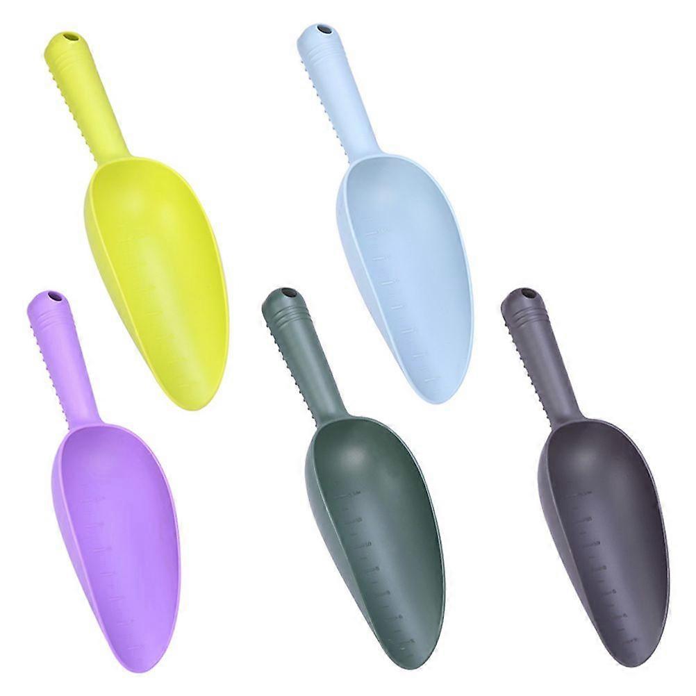 5pcs 원예 삽 스케일 자체 성장 원예 도구가 있는 토양 삽