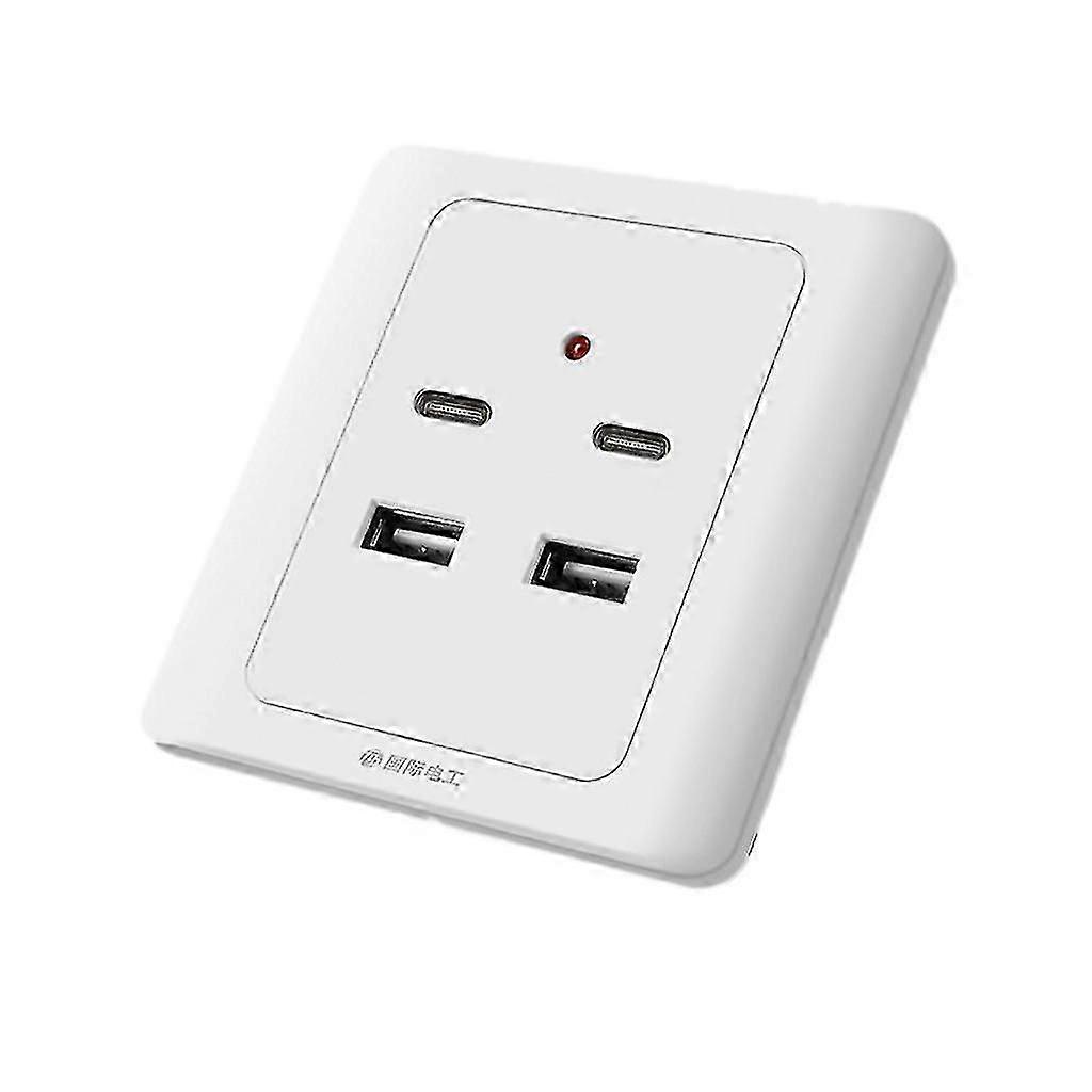 Usb Vegguttak Typec Usb Vegglader Uttak 18W 220V Usb Uttak Stikkontakt-YuJia PO