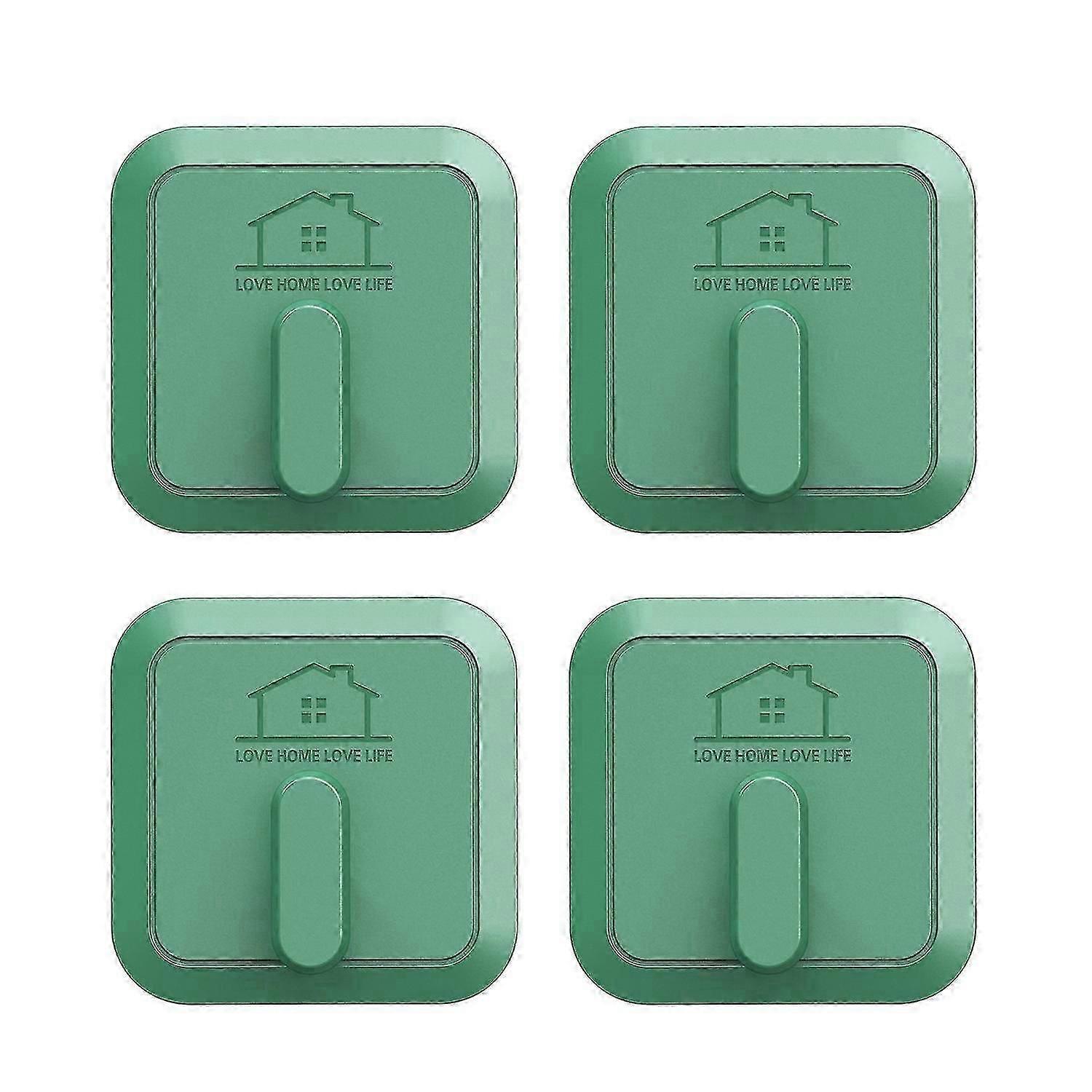 4Pcs Wall Hooks Eco-friendly Self-adhesive Stable Easy to Install No Trace Storage ABS Wall Mounted