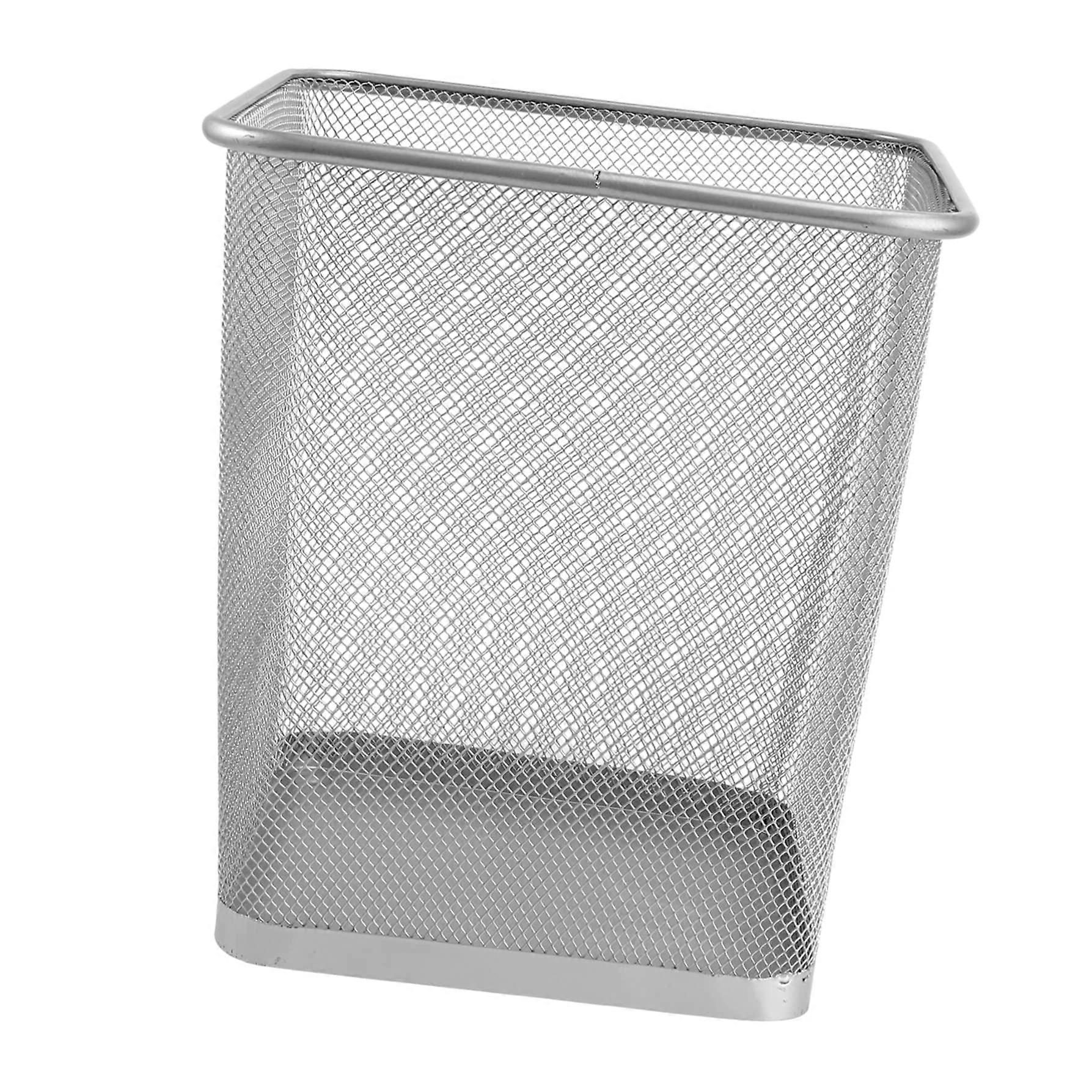 1pc Garbage Cans Square Desk Office Trash Household Can Hollowed Cylinder