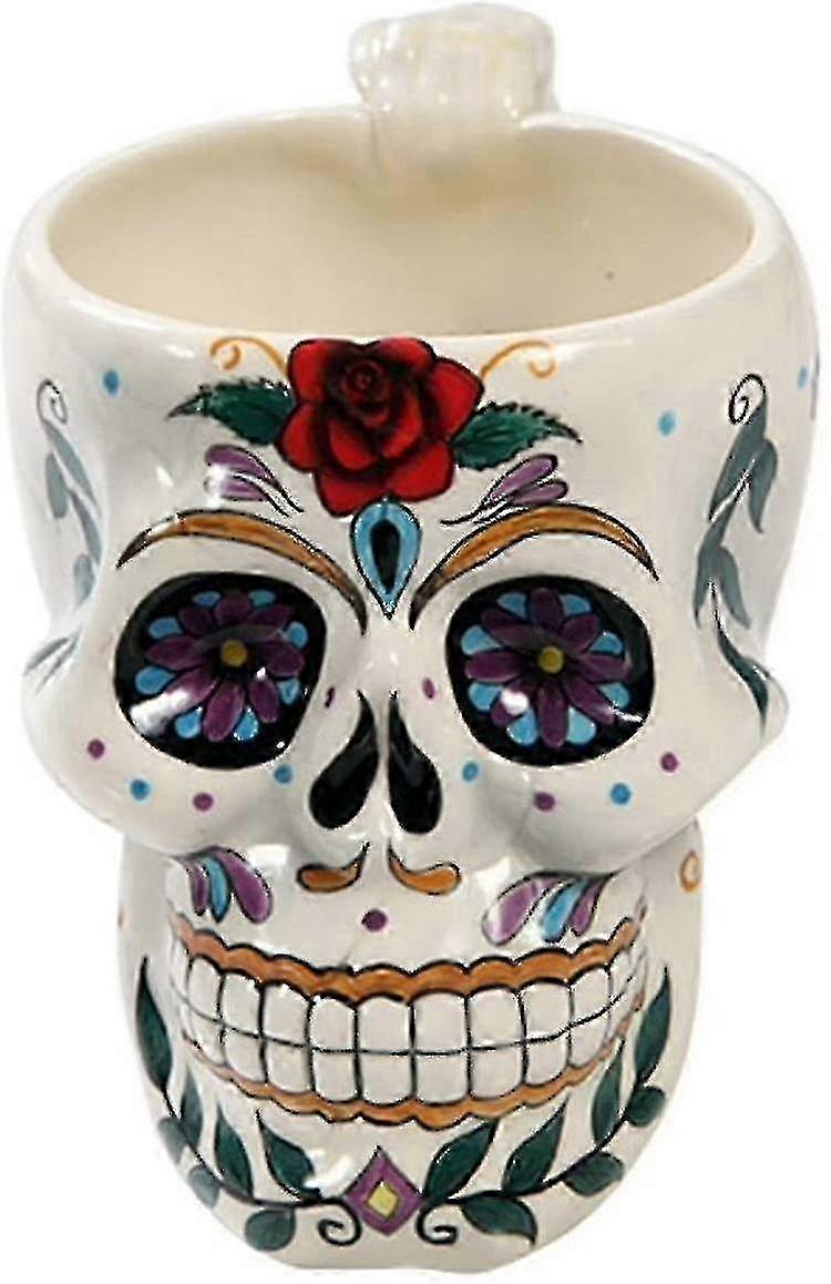 Creative Skull Ceramic Cup - Irregular Shape Halloween Gift