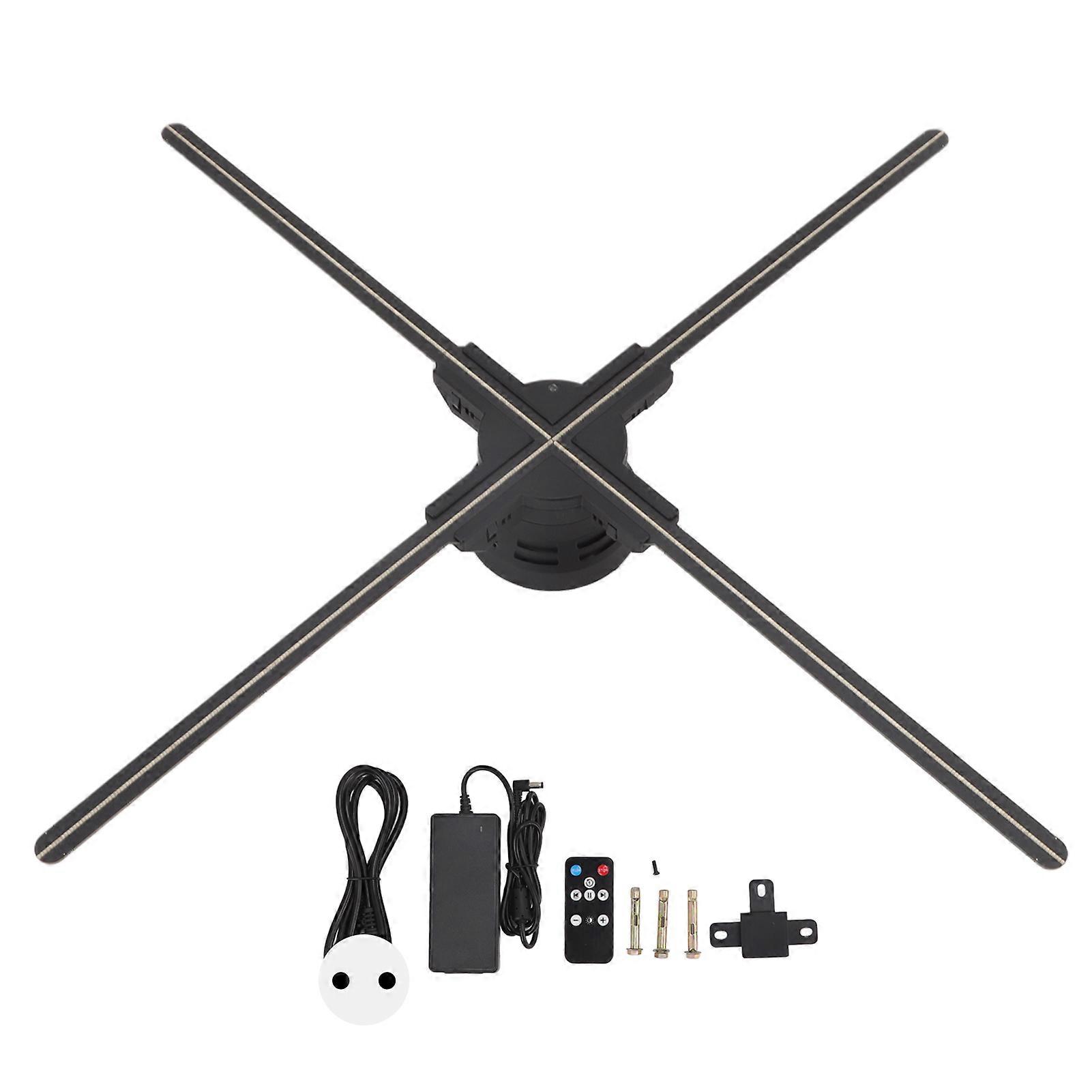 Projecteur holographique 3D 70 cm, résolution 1600 x 832, 832 LED, Wi-Fi, ventilateur publicitaire, prise UE 100-240 V