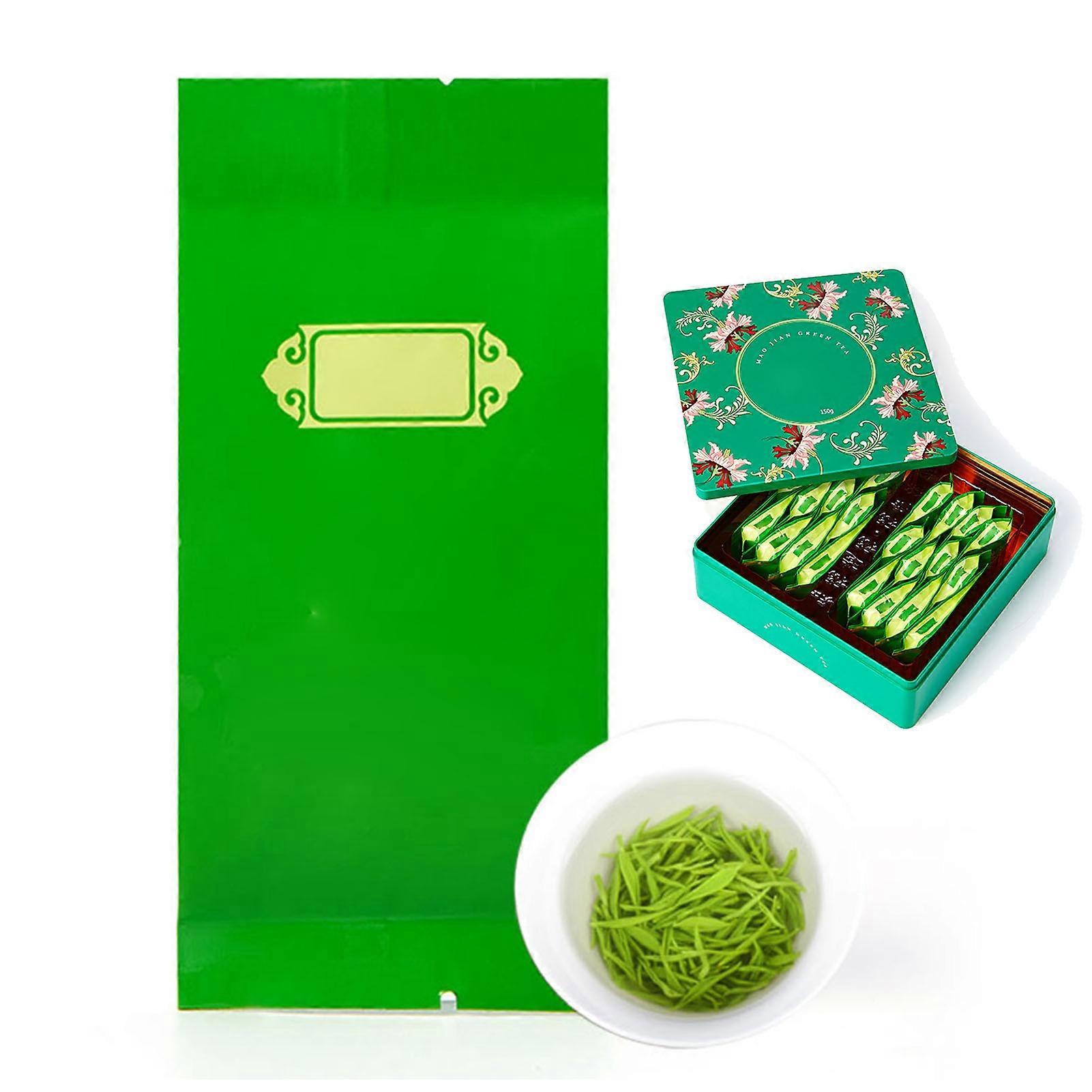 1 Boîte Thé Vert Pur Naturel Longue Bande Forme Chinois Maojian Thé Vert 150g Thé Vert Coffret Cadeau