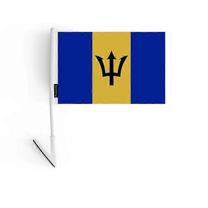 Adhesive Flag – Barbados – 14 x 21 cm – Soft Polyester – Easy to Stick – 1 piece