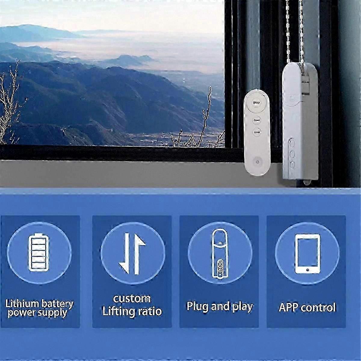 Automatic Electric Roller Shutter Control for Smart Blinds with Wifi App, Lifting and Closing Mechanism for Updated Windows and Doors