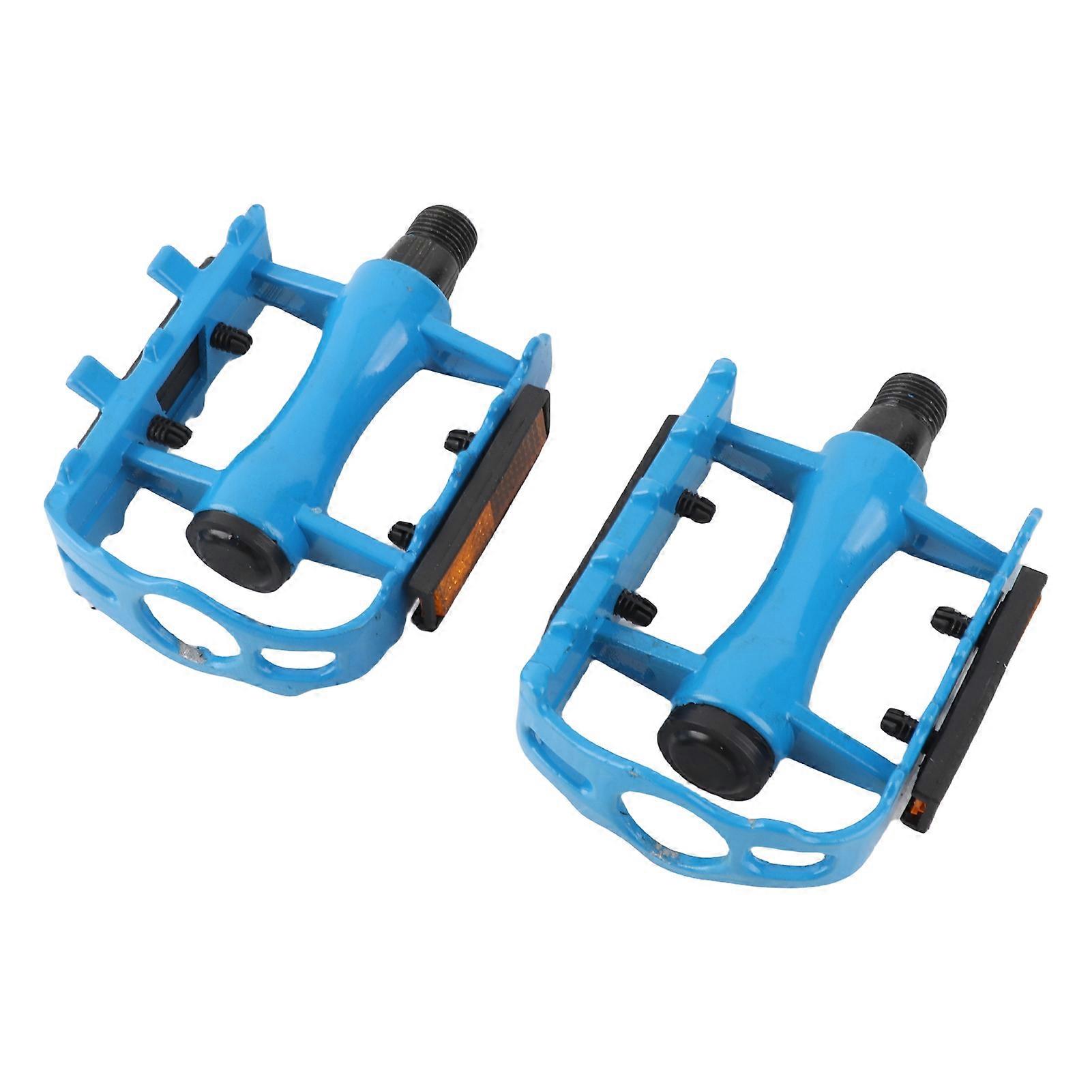 2 X Aluminium Alloy Bicycle platformpedals Cycling Pedals Mountain Bike Platform Pedals (blue)