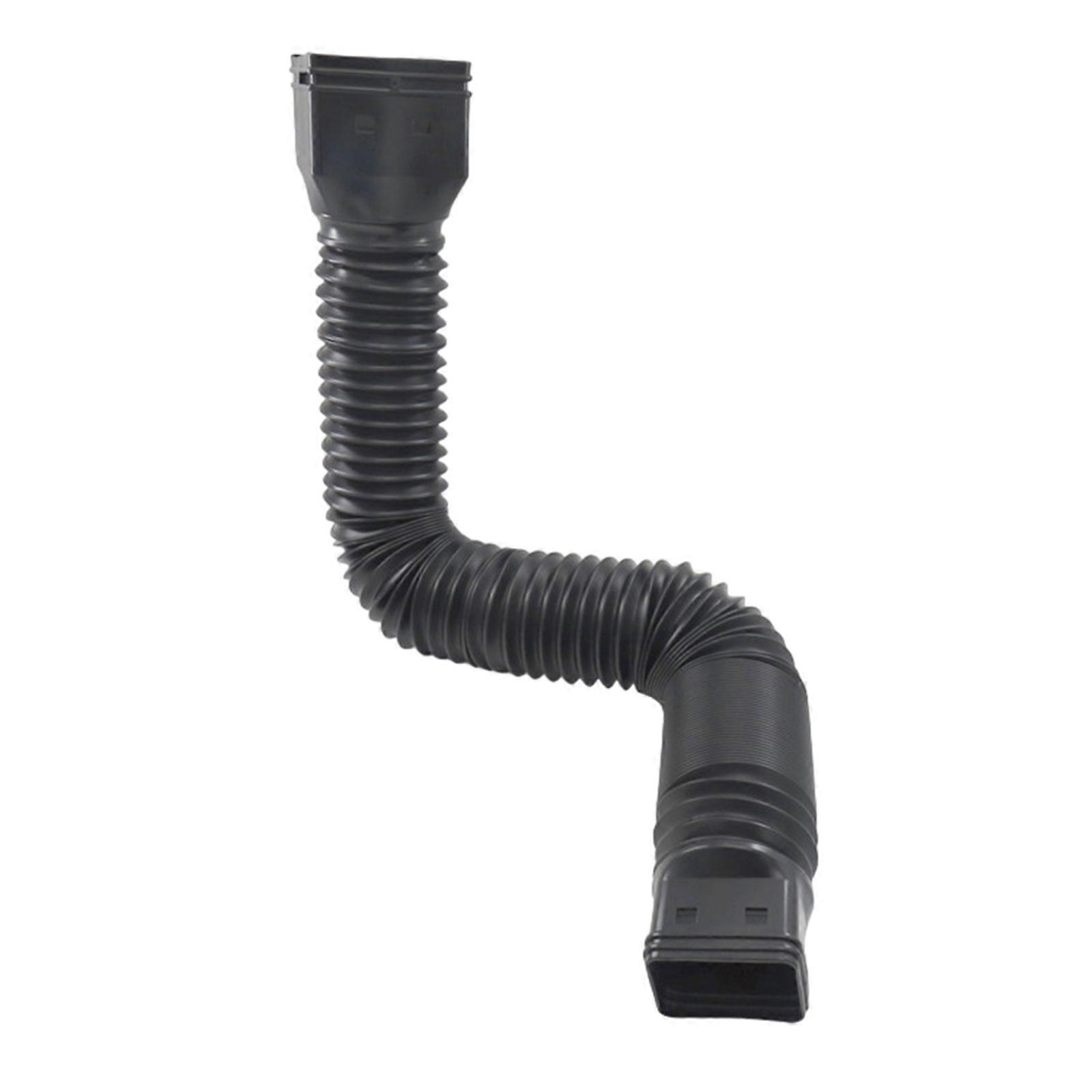 Flexible Rain Gutter Downspout Extension Adjustable Water Drain Pipe Extender from 20 to 57 Inch for Household Use Black