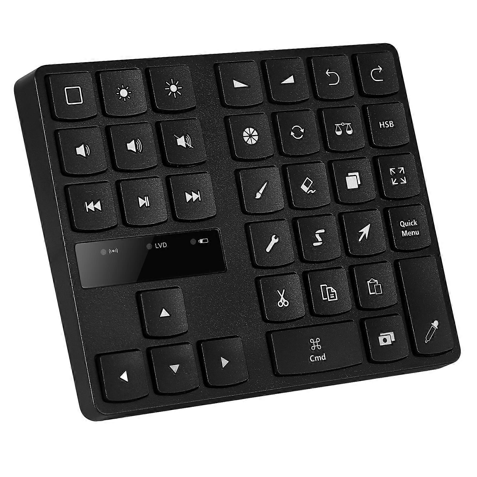 Mini 35Key Rechargeable Drawing Keyboard Wireless Keypads for Procreate ABS Material, for Tablets Perfect for Artists