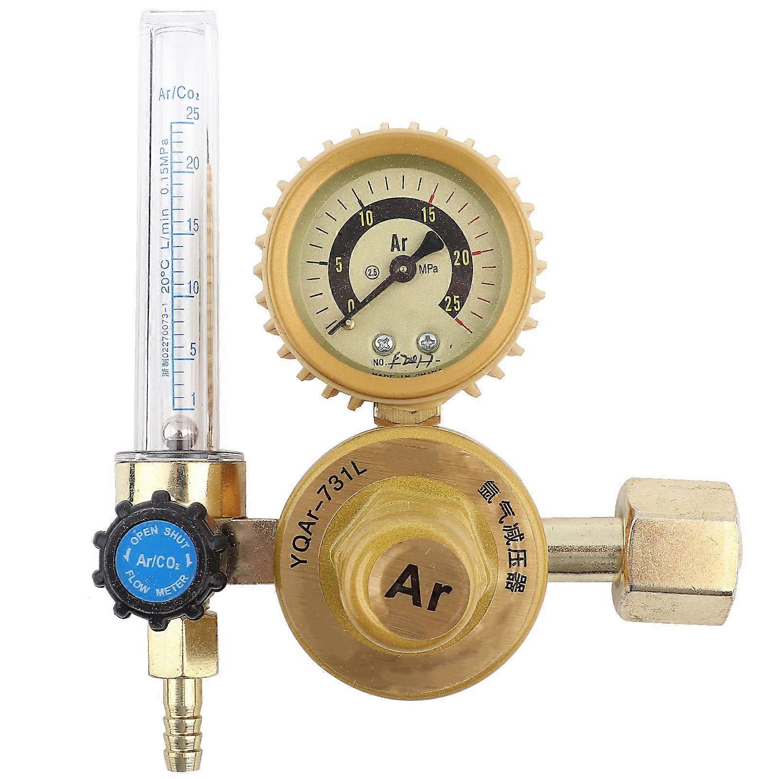 Argon CO2 Stream Meter Regulator, Reboot Gas Regulator, Full Copper Flowmeter Welding Valves Accessories for TIG Machine