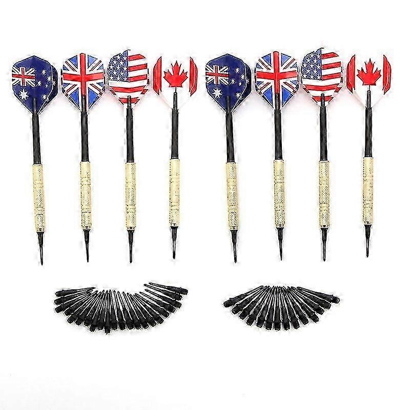 12pcs Of Soft Tip Darts & 36 Extra Tips Professional For Electronic Dartboard Needle Replacement For