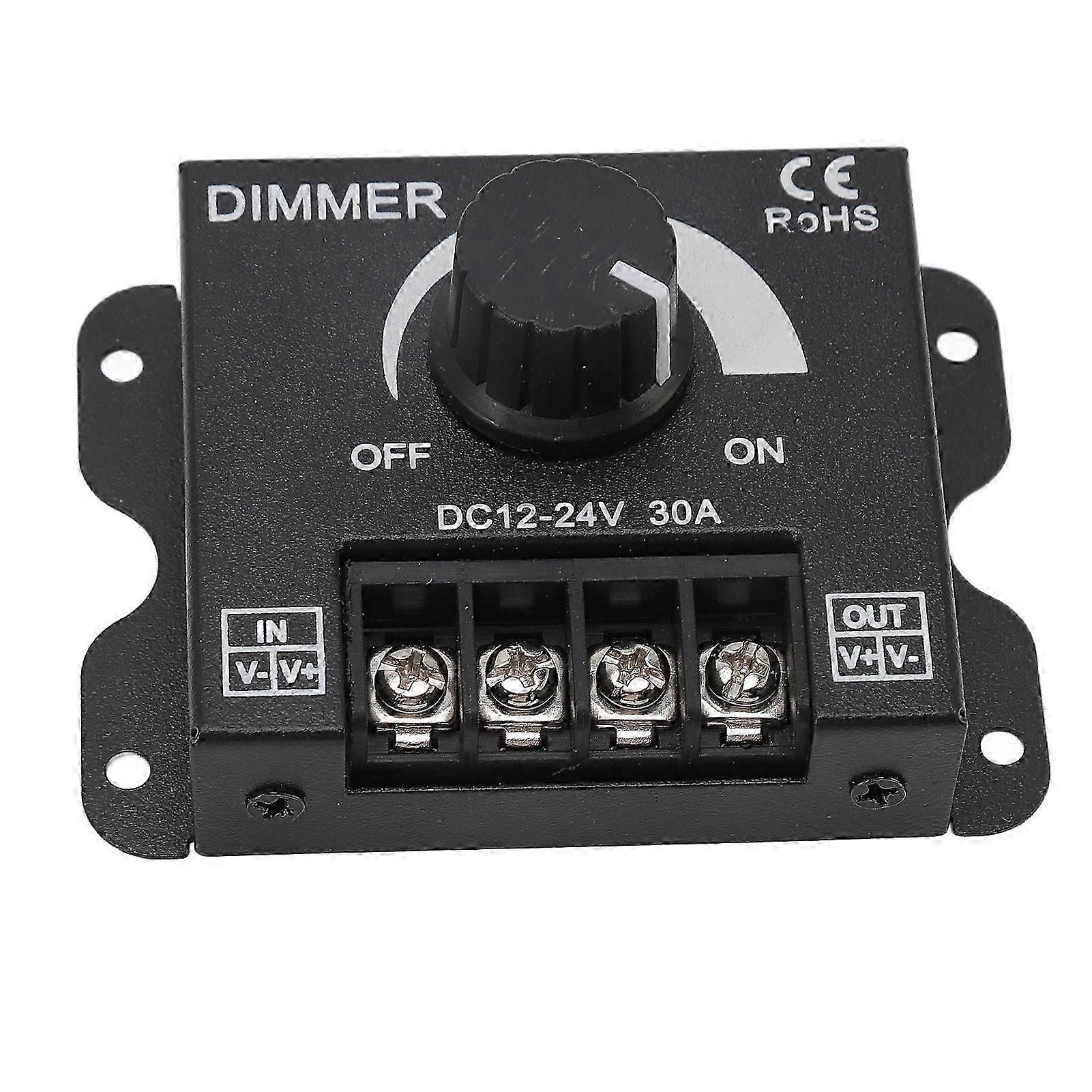 Single Channel PWM LED Dimmer Controller for 12V/24V Light Strips