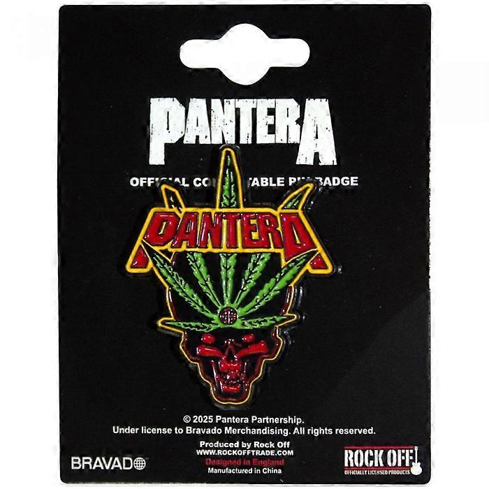 Pantera Leaf Skull Badge