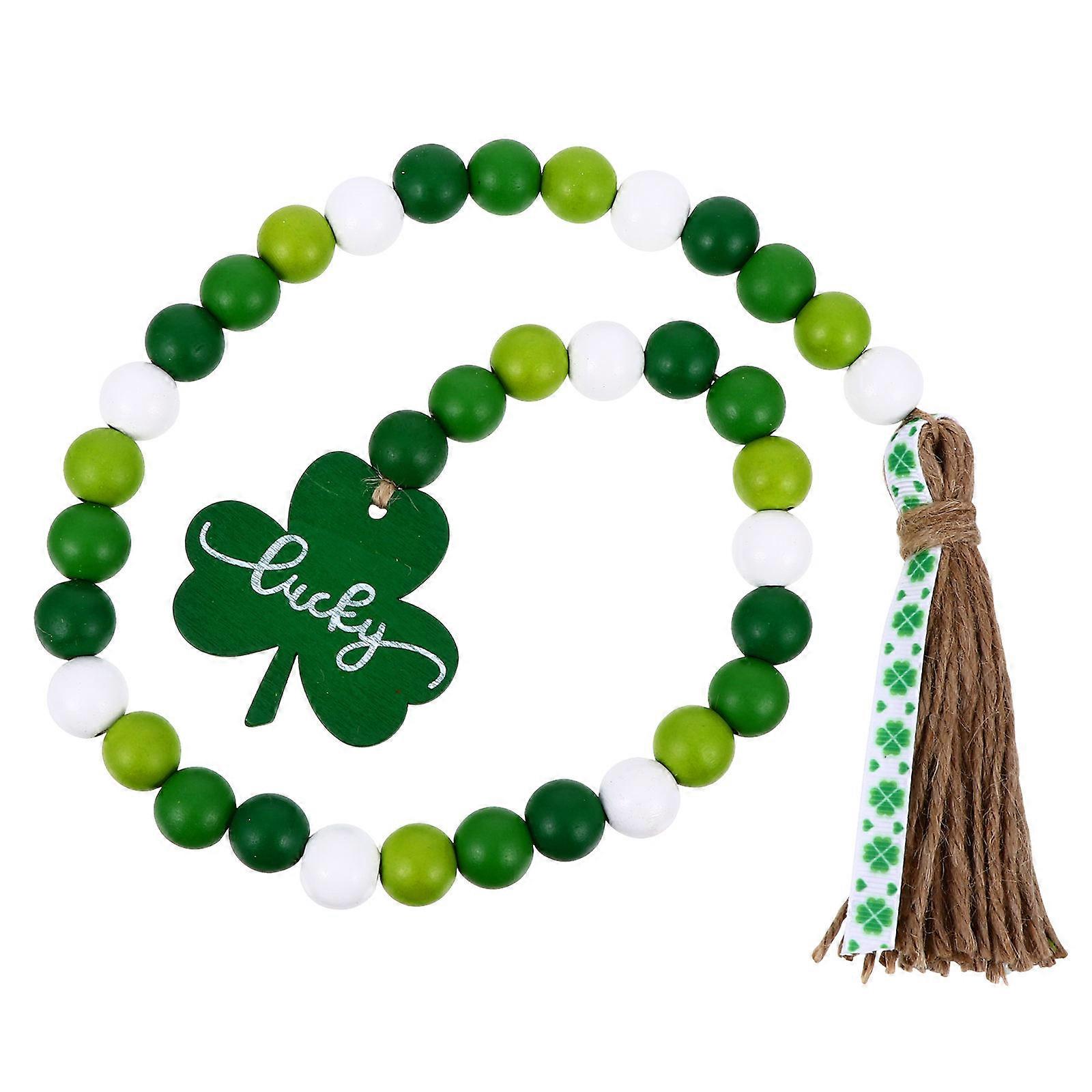 1pc Green Wooden Beads Decor Practical Bead String Home Decoration