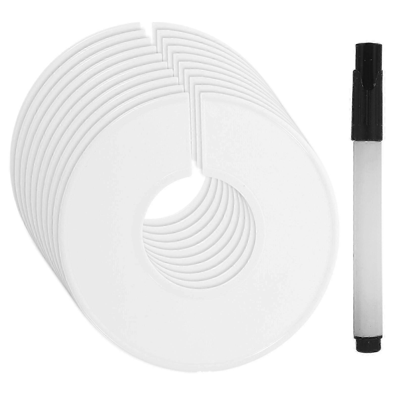 1 Set White Closet Size Dividers for Wardrobe Sorting with Pen