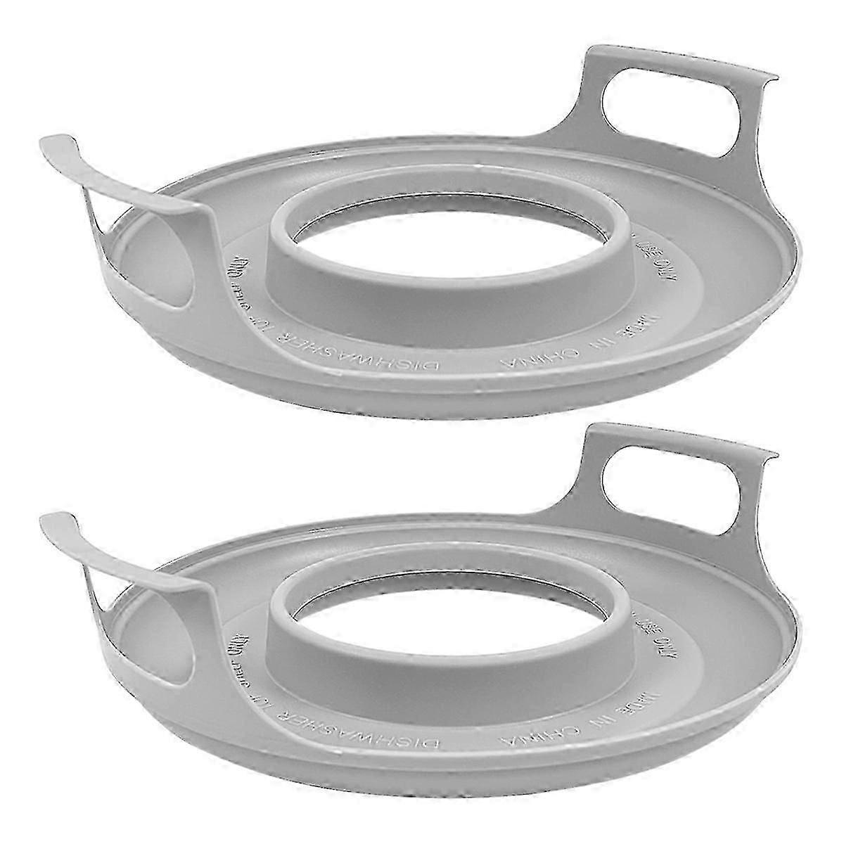 Set of 2 Microwave Bowl Holders with Handles - Heat-Resistant Cool Plates for Microwave Use, Versatile Tray for Bowl Holding