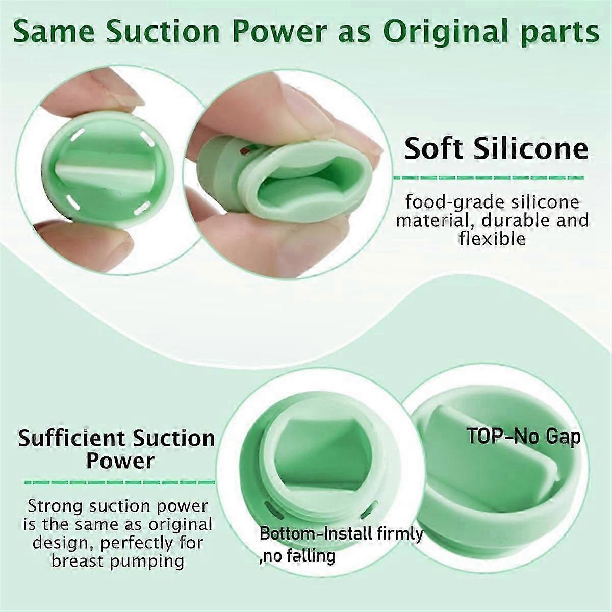 2025 4pc Duckbill Valves for Elvie Stride Pump Replacement Parts,for Momcozy,TSRETE Wearable Pumps,Spectr