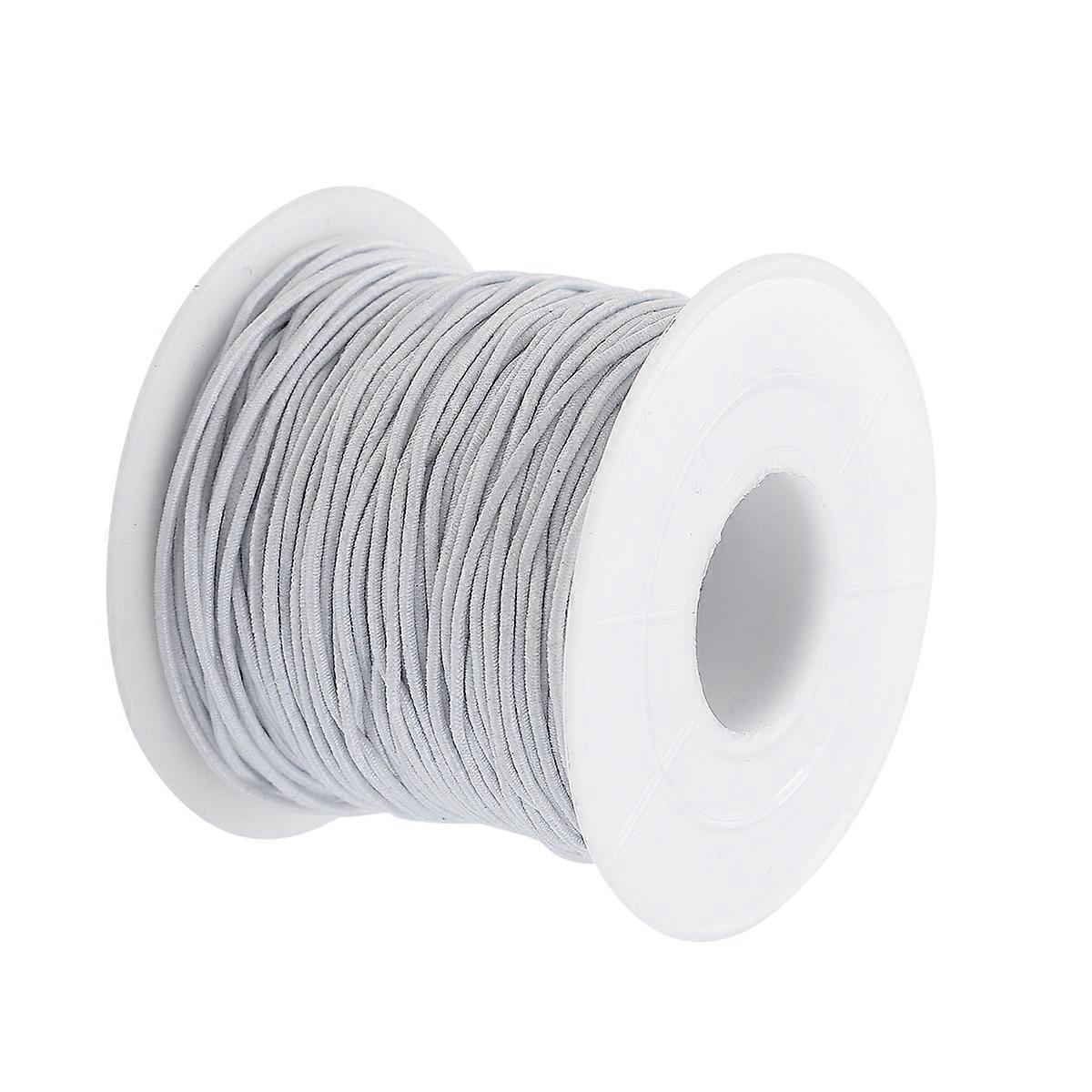 White Elastic Cord 1 Roll   Durable & Flexible String for DIY Jewelry Making, Beads, Bracelets, Necklaces and Craft Projects