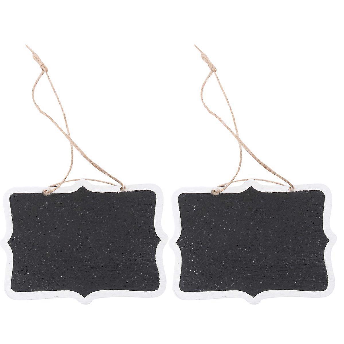 Mini Blackboard Signs Double Sided Use Message Board For Party Favors Black 8.5X6X0.3cm Erasable 20Pack