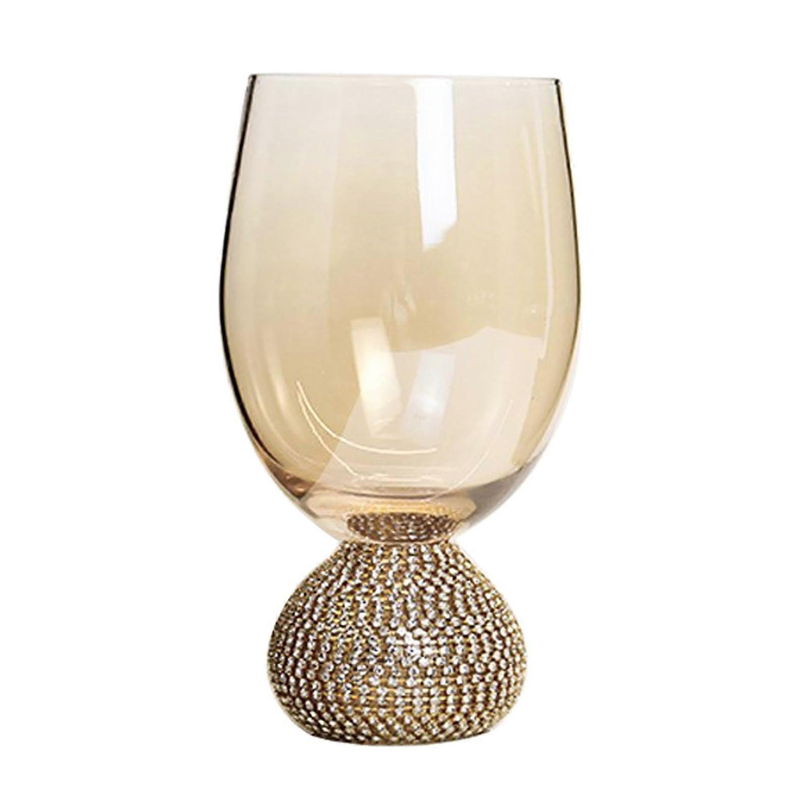 Handmade Base with Studded Crystal Balls, Elegant Champagne Glasses (450 ml)