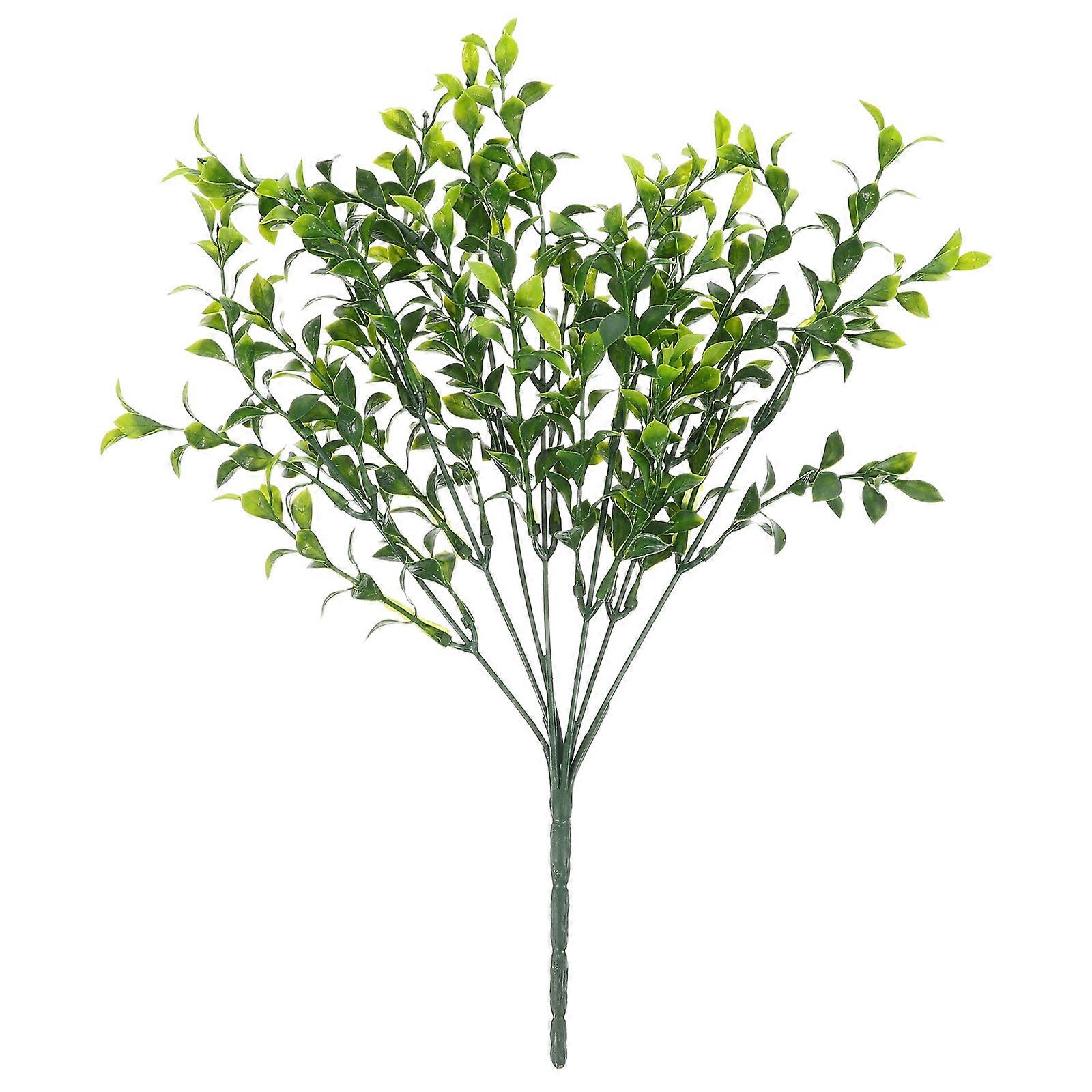 Office Small Potted Plants Realistic Artificial Greenery for Indoor Outdoor Use Low Maintenance Plastic Faux Greenery 1Set