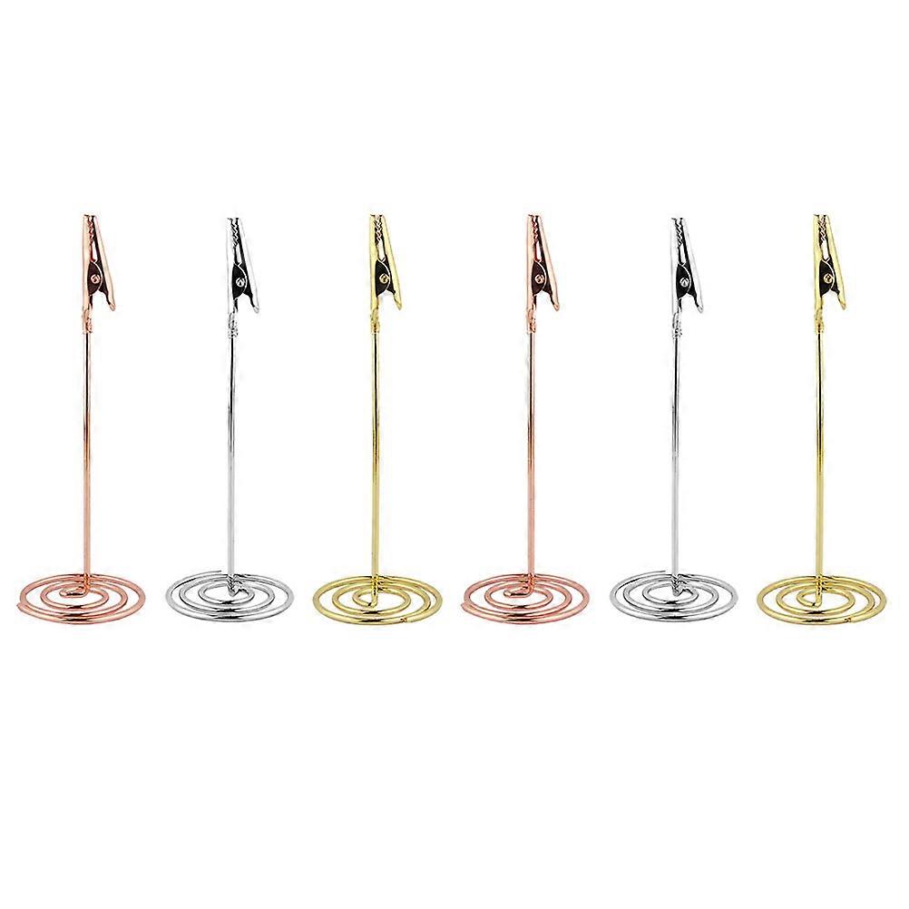 Multipurpose Note Clips Stainless Steel Menu Holder Modern and Simple Restaurant Menu Display 6Pcs