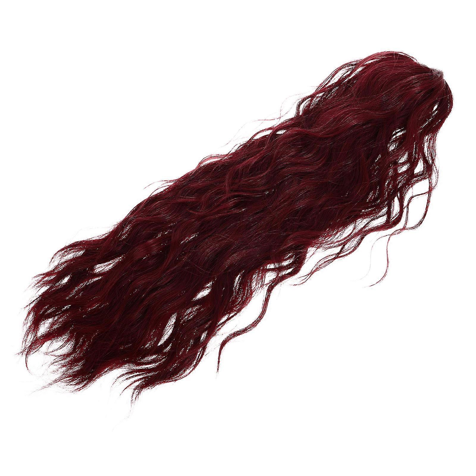 Postiches de queue de cheval longs pour les femmes Texture ondulée Perruque de queue de cheval synthétique pour la performance Taille 19.7 2.0 2.0 En 1Pcs