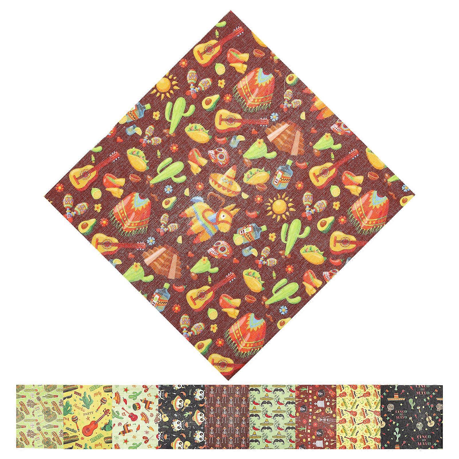 Halloween Quilting Cloth Sheets Versatile Halloween Fabric Square Shape 25x2cessed Color 10Sheets