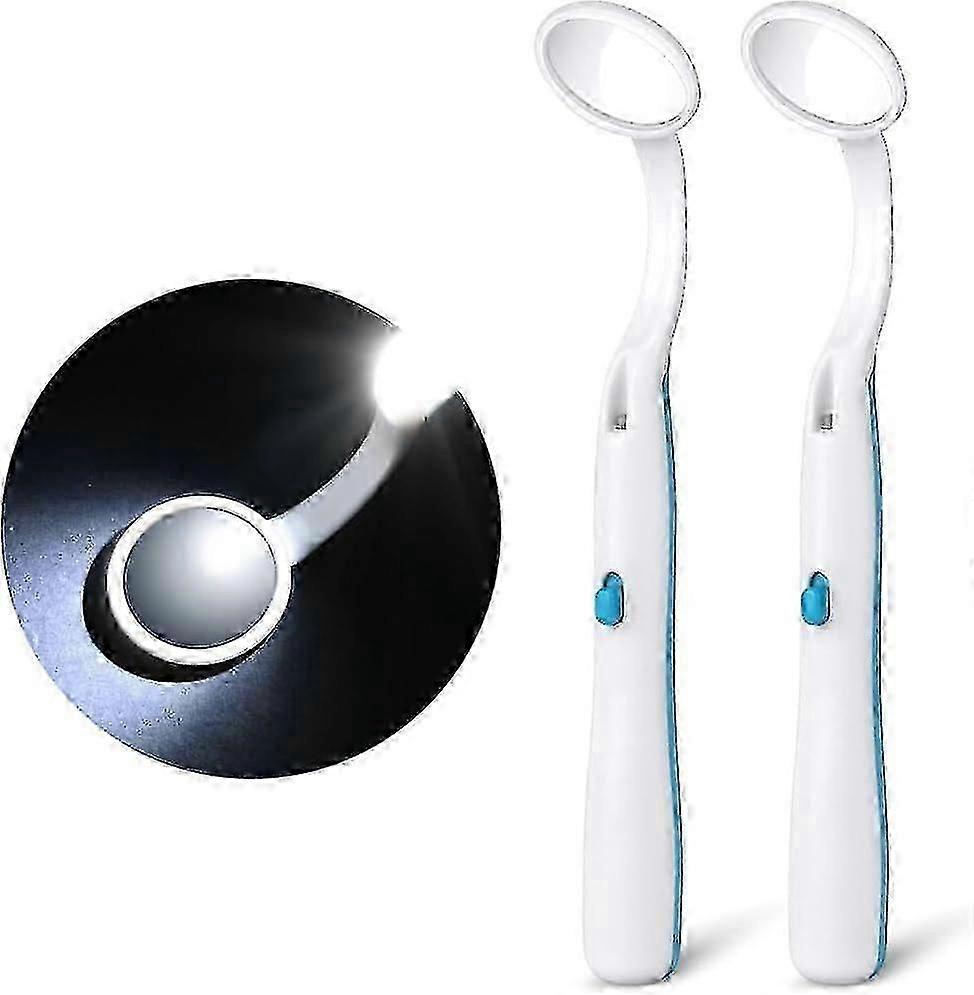 Οδοντιατρικός καθρέφτης Anti-fog, 2Pcs οδοντιατρικοί καθρέφτες με φως, καθρέφτης δοντιών για στοματική φροντίδα στόματος, εργαλείο φροντίδας στόματος οδοντιάτρου