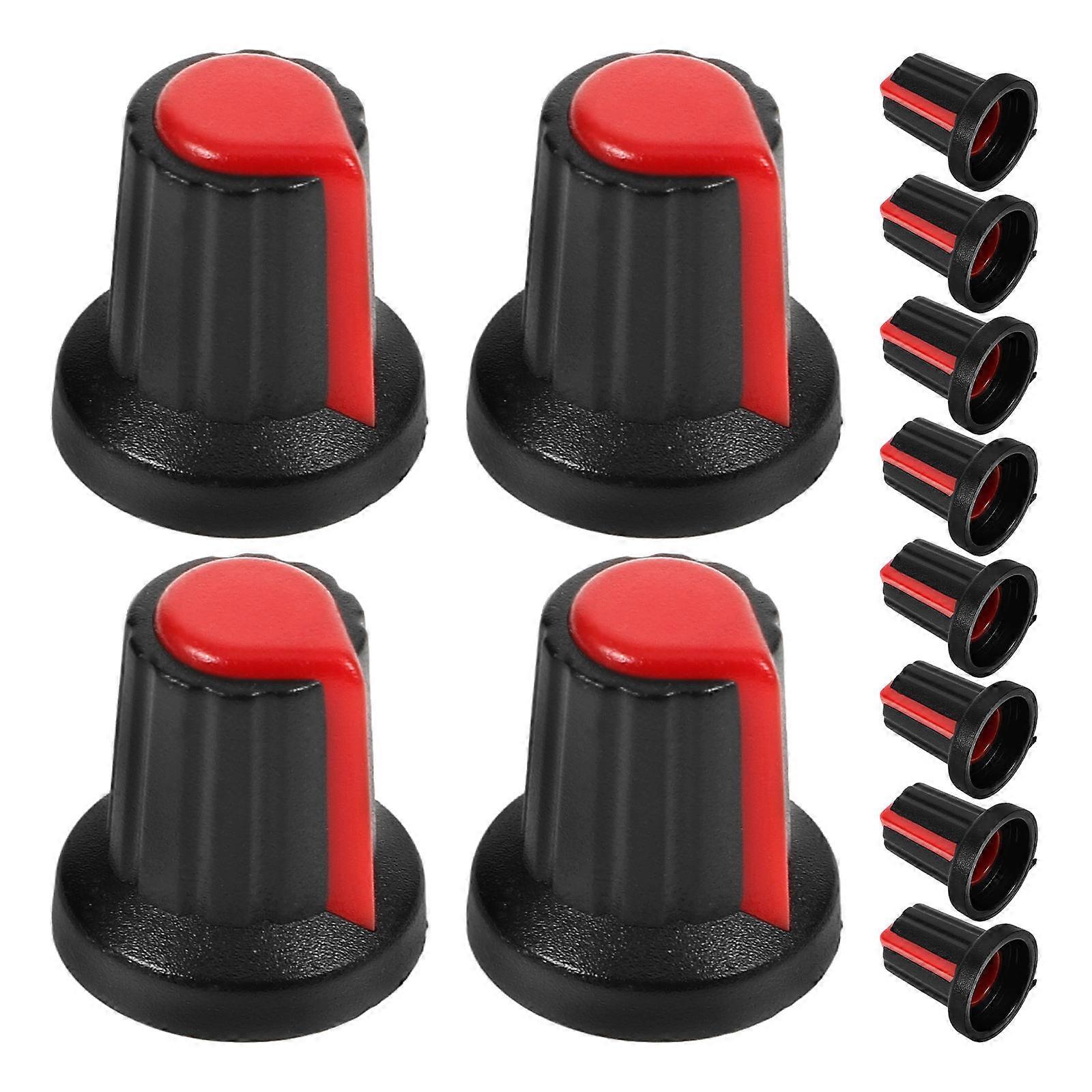 Instrument Volume Knobs Potentiometer Knob Cap Simple Design Suitable For DJ Mixer Red Plastic 20Pcs